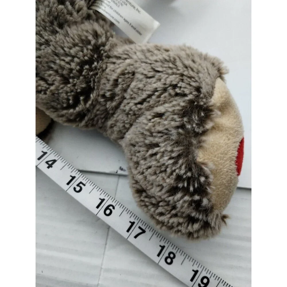 Animal Adventure Vintage Plush Teddy‎ Bear with Red Ribbon & Heart Accent 18 in